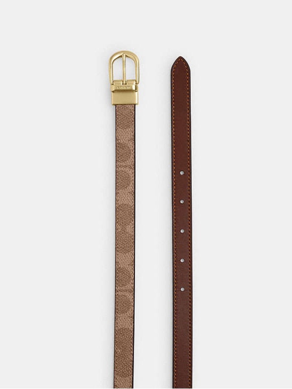 NWOT COACH Calf Leather Classic Buckle Cut To Size Reversible Belt 18mm - Picture 4 of 11